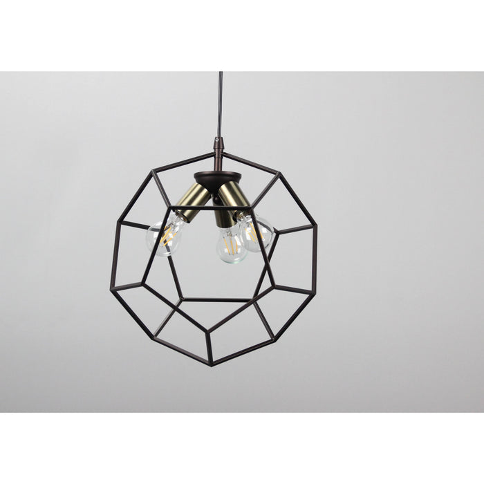 LAMP. COLGANTE BRONCE 3L E26 40W