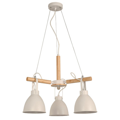 Lámpara Colgante Techo Blanco 3L E27 60W