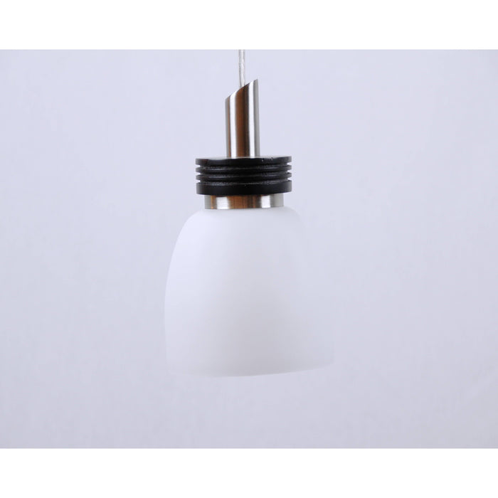 LAMP. COLGANTE NÍQUEL SATINADO 1L E27 60W