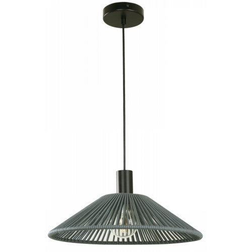 LAMP. COLGANTE NEGRO Y GRIS 40W 120V E27