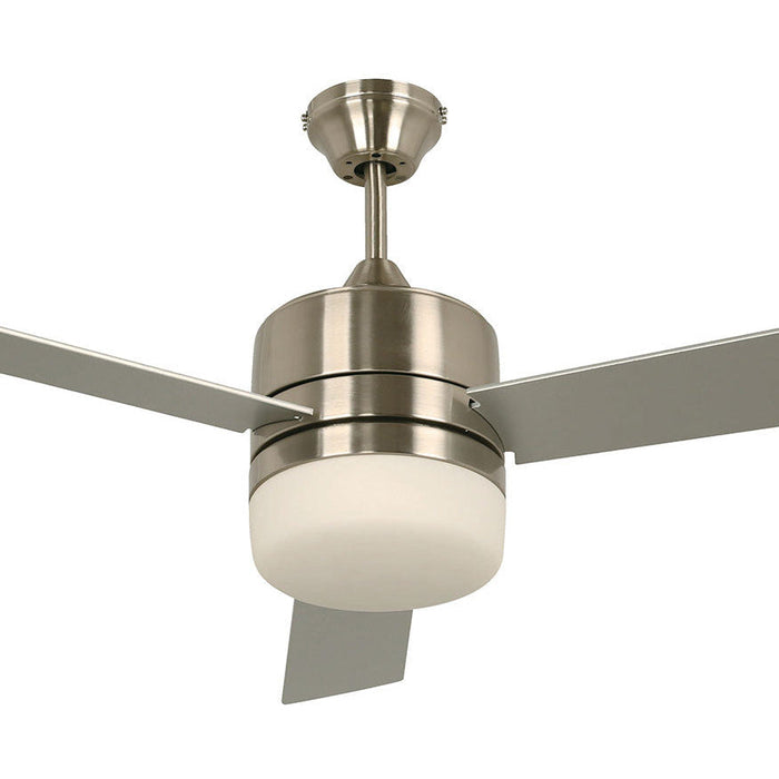 VENTILADOR DE TECHO 52" NÍQUEL SATINADO 2L E27 40W CON CONTROL DE PARED