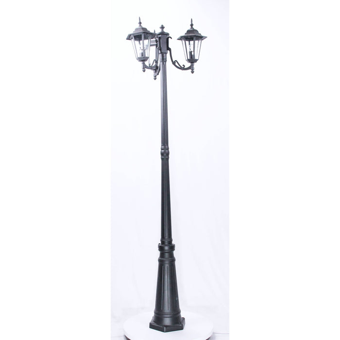 Lámpara Exterior  Poste Negro 3L E27 100W