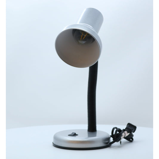 LAMP. ESCRITORIO PLATEADO Y NEGRO 1L E27 40W