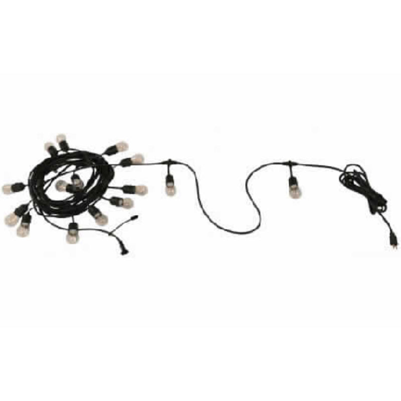 EXTENSION DE LUCES EXT. NEGRO 10M S14 15L 1W 120V 2700K