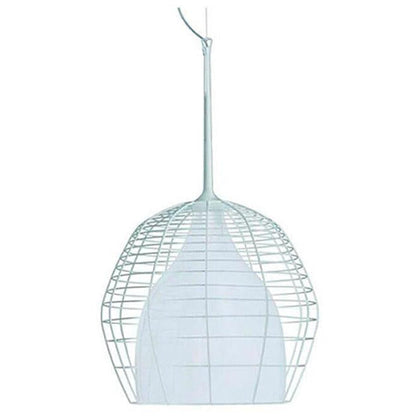 LAMP. COLGANTE CAGE BLANCO 1L E27 21W
