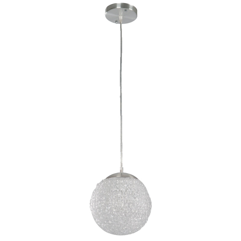 LAMP. COLGANTE NÍQUEL SATINADO 1L E27 60W