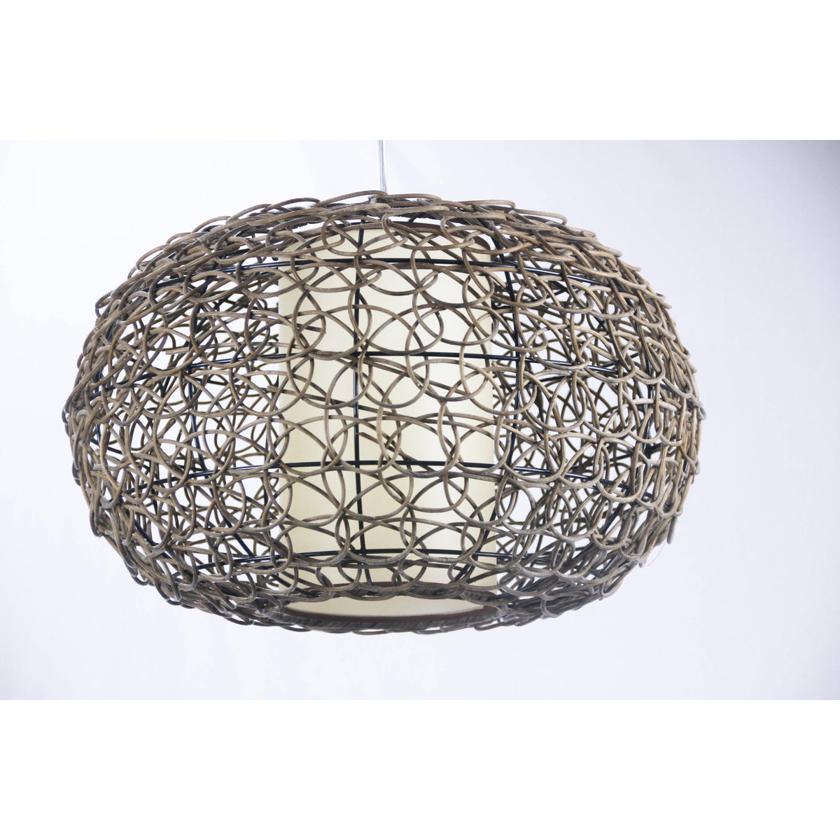 LAMP. COLGANTE NÍQUEL SATINADO 1L E27 60W