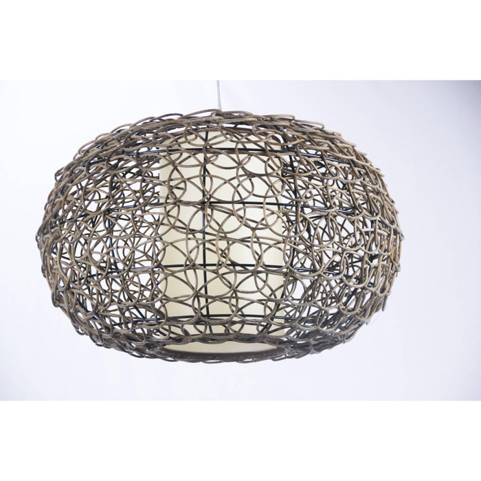 LAMP. COLGANTE NÍQUEL SATINADO 1L E27 60W