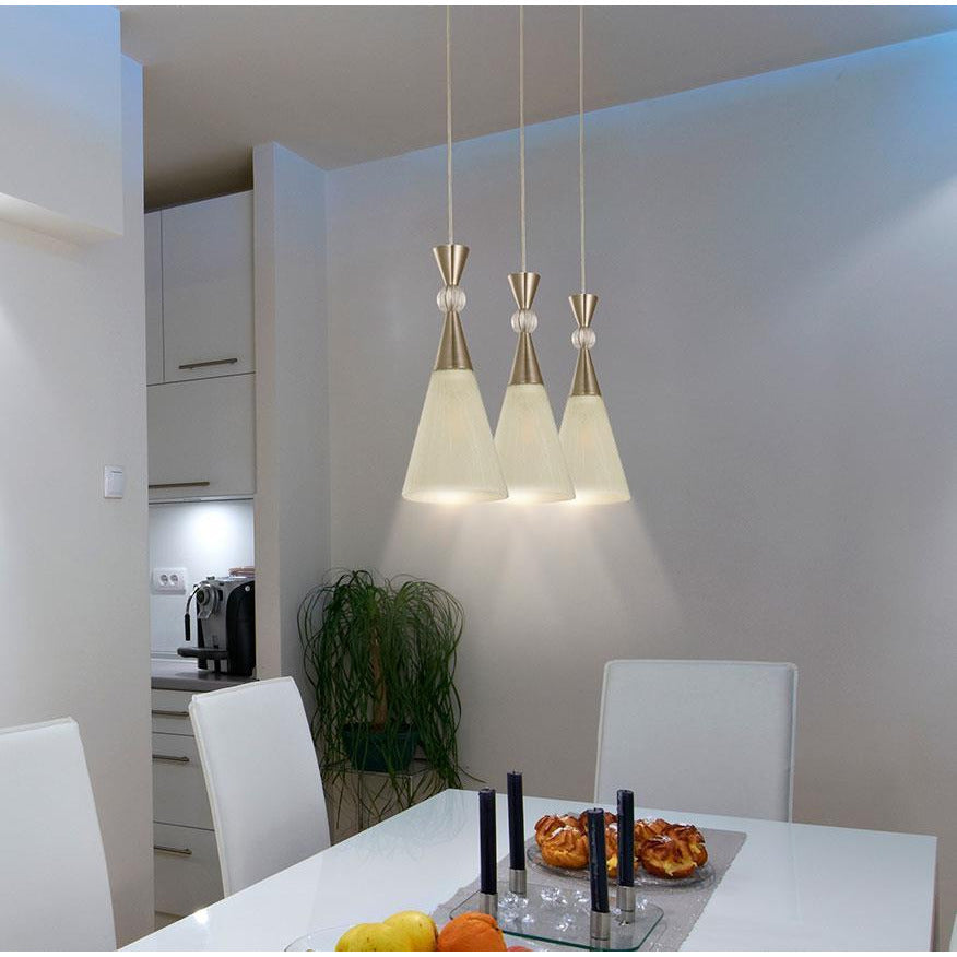 LAMP. COLGANTE NÍQUEL SATINADO 1L E27 60W