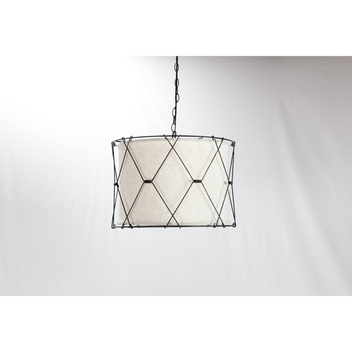 LAMP. COLGANTE NEGRO Y DORADO 1L E27 100W