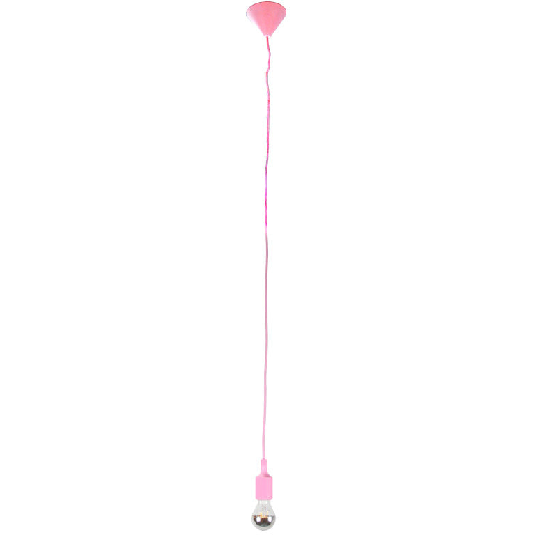 LAMP. COLGANTE ROSADO 1L E27 60W