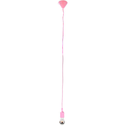 LAMP. COLGANTE ROSADO 1L E27 60W
