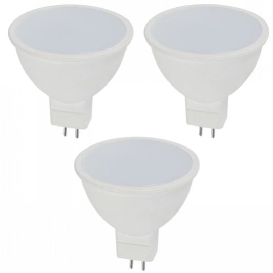 BOMBILLO LED MR16 G5.3 6W 85-265V 6000K 3 PIEZAS