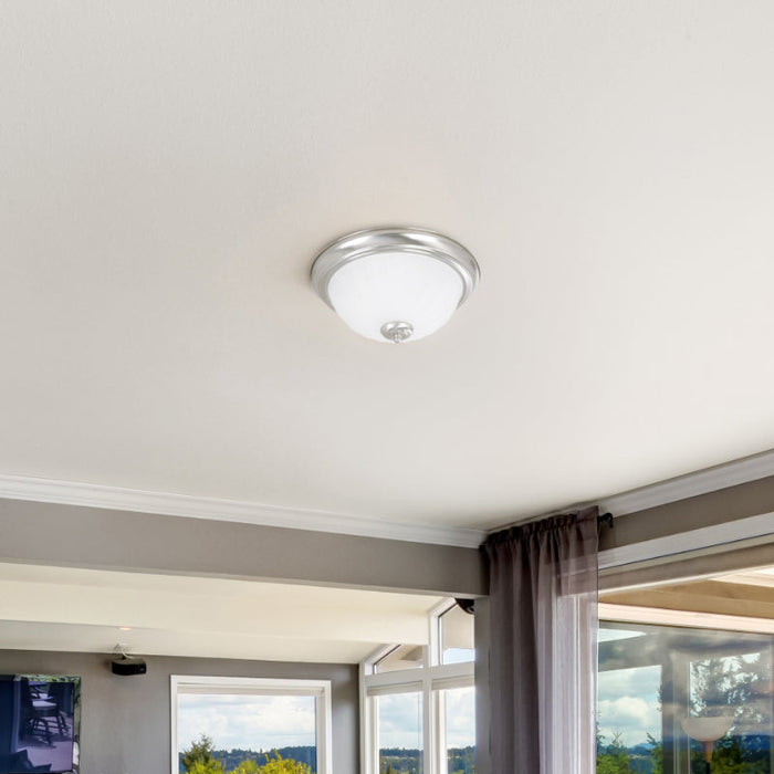 LAMP. TECHO NIQUEL SATINADO 2L E27 60W