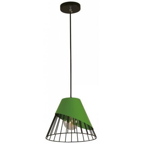 LAMP. COLGANTE VERDE 1L E27 60W