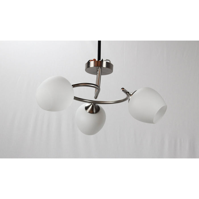 LAMP. TECHO NÍQUEL SATINADO 3L E27 60W