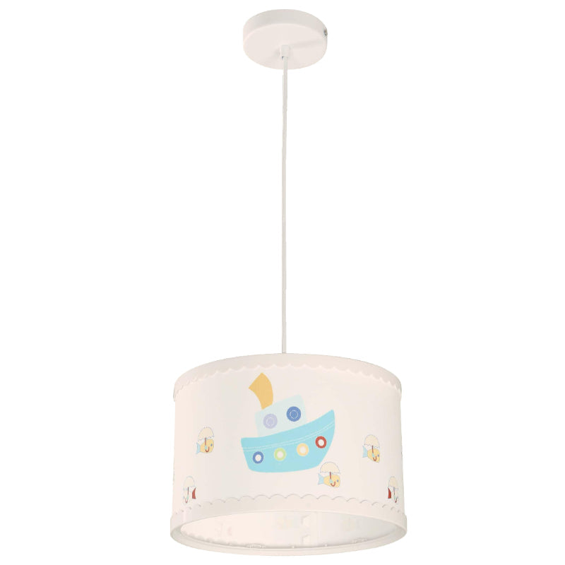 LAMP. COLGANTE BLANCO Y MULTICOLOR KIDDY 1L E27 9W