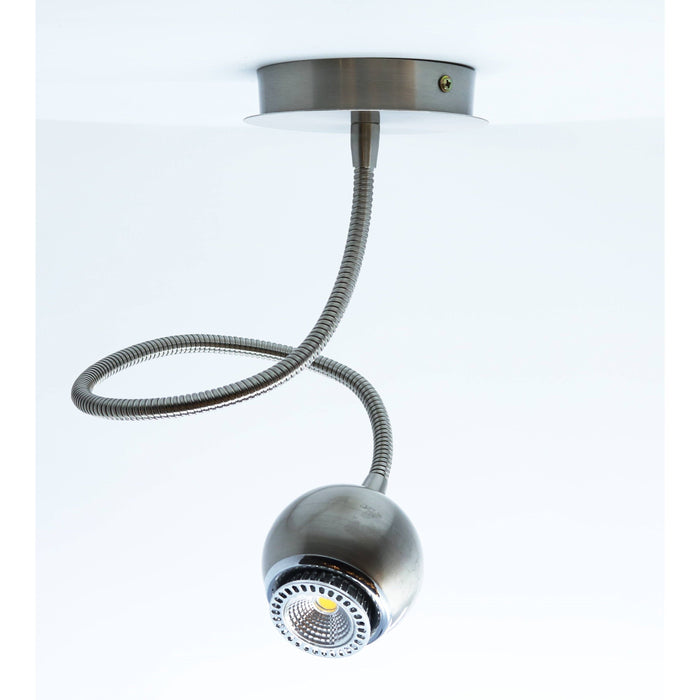 LAMP. TECHO REFLECTORA NÍQUEL SATINADO 1L GZ10 50W