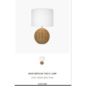 LAMP. LED DE MESA MARI ACAB. RATTAN A19 1L E27 9W