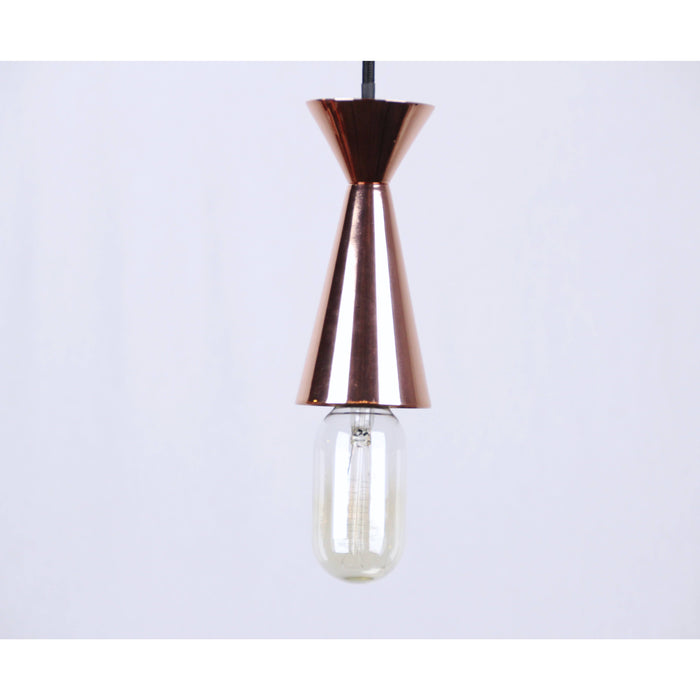 LAMP. COLGANTE COBRE 1L E27 60W