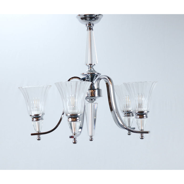 LAMP. COLGANTE CROMO 5L E27 60W