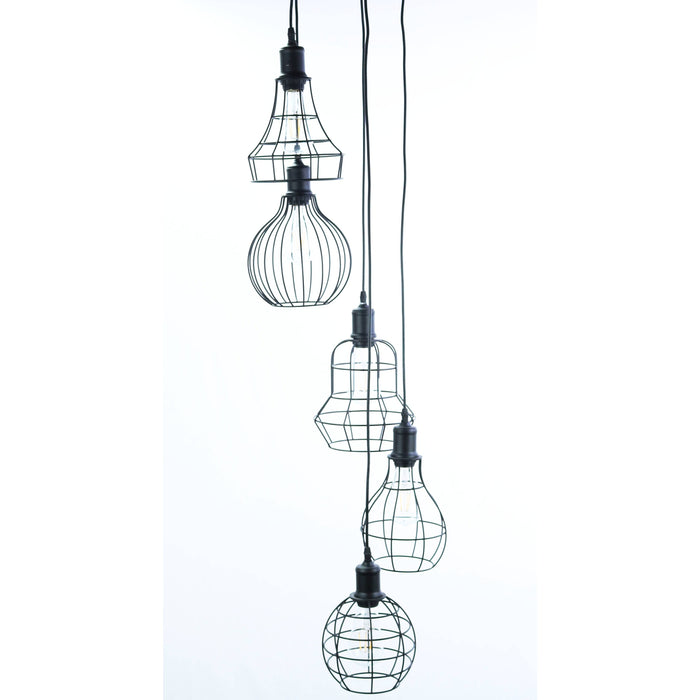 LAMP. COLGANTE NEGRO 5L E27 60W