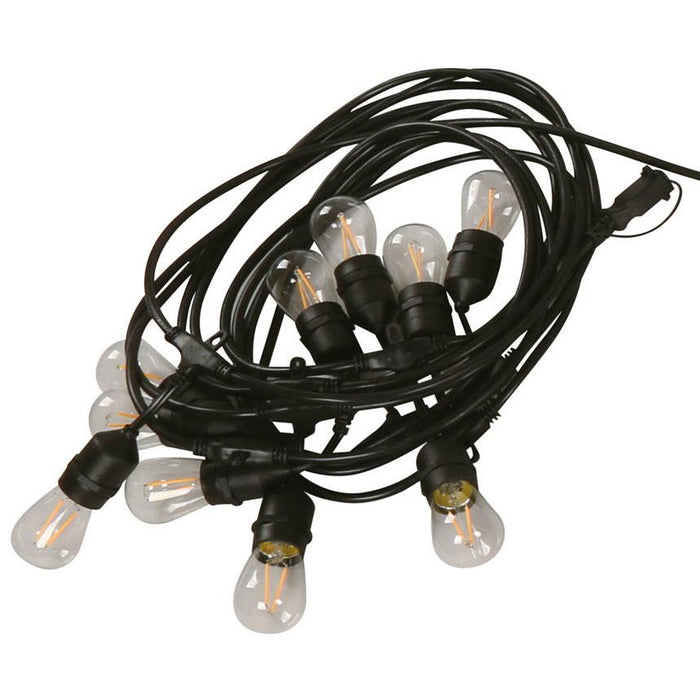 EXTENSION DE LUCES 12L E27 1W 10M (BOMBILLOS LED INCLUIDOS)
