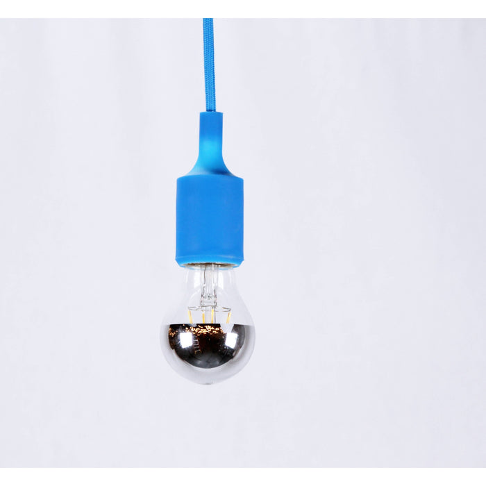 LAMP. COLGANTE AZUL 1L E27 60W