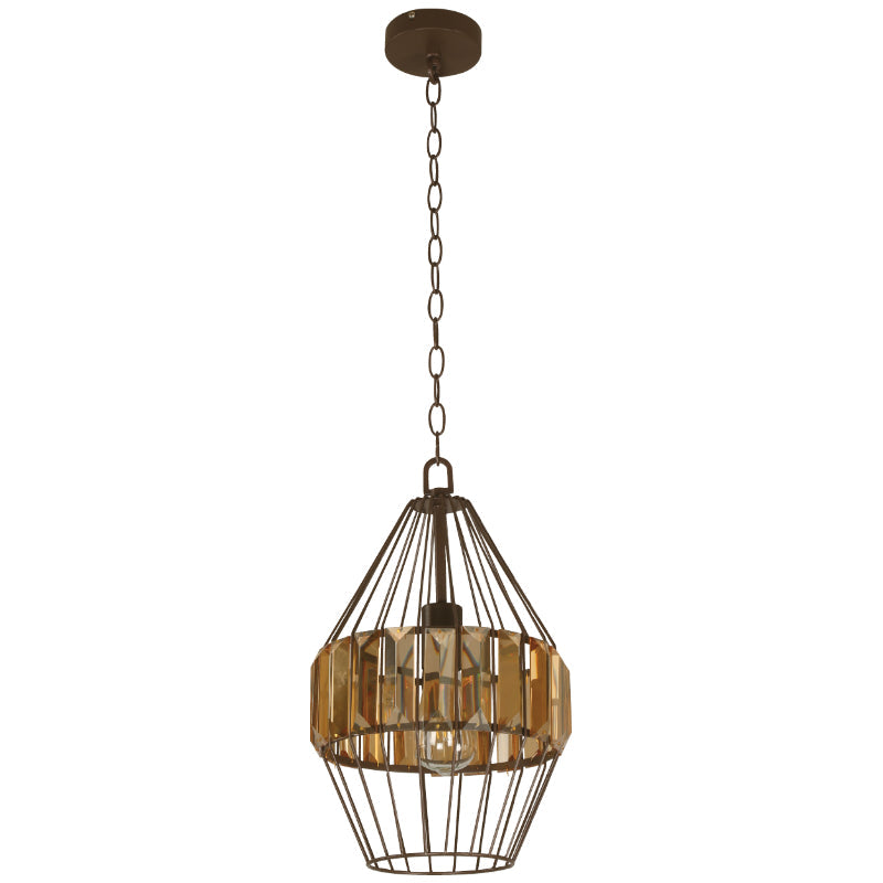 LAMP. COLGANTE NEGRO 1L E26 60W