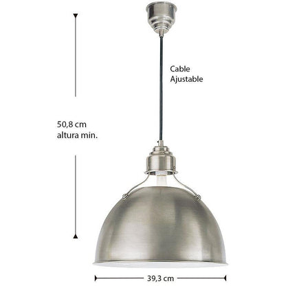 LAMP. COLGANTE EUGENE MEDIANO NIQUEL 1L E26 150W