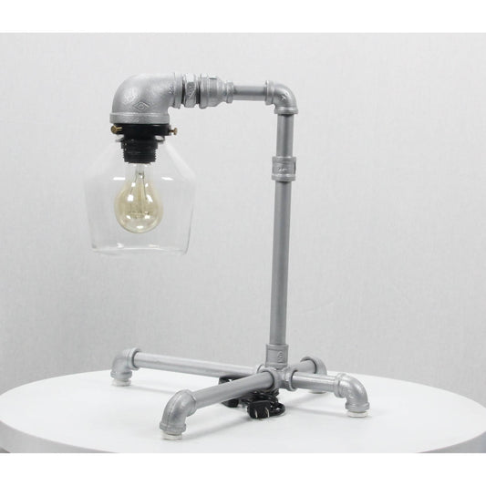 LAMP. MESA PLATEADO 1L E27 40W