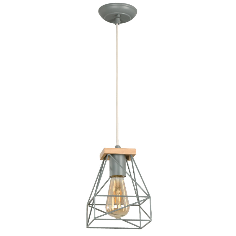 Lámpara Colgante Gris 1L E27 40W