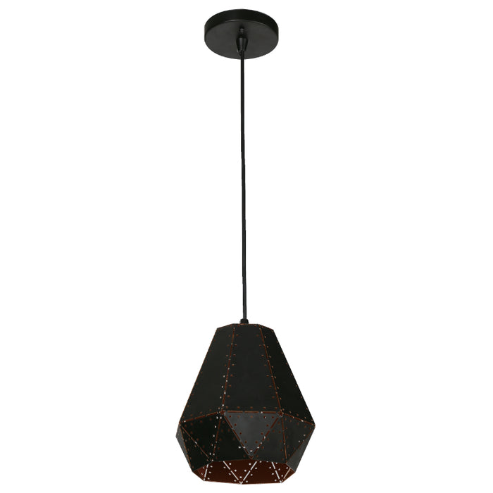 LAMP. COLGANTE NEGRO 1L E27 60W