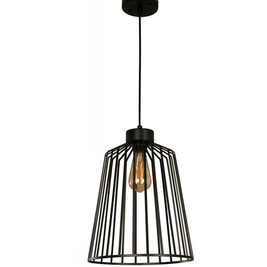 LAMP. COLGANTE NEGRO 1L E27 60W