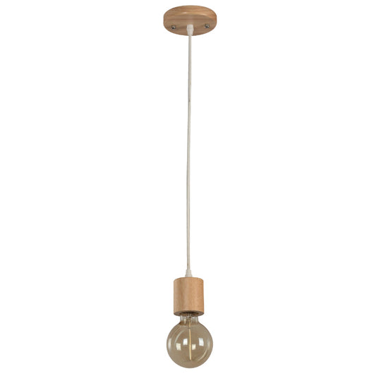 LAMP. COLGANTE BLANCO 1L E27 60W