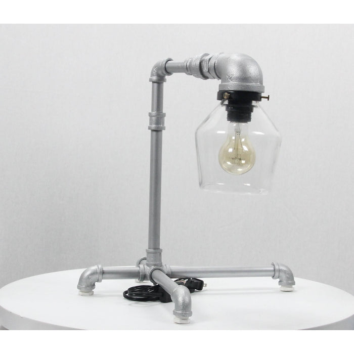 LAMP. MESA PLATEADO 1L E27 40W