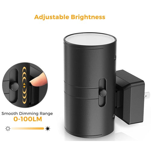 LAMP. LED DE NOCHE NEGRO 1.5W 100-240V 3000K CON SENSOR