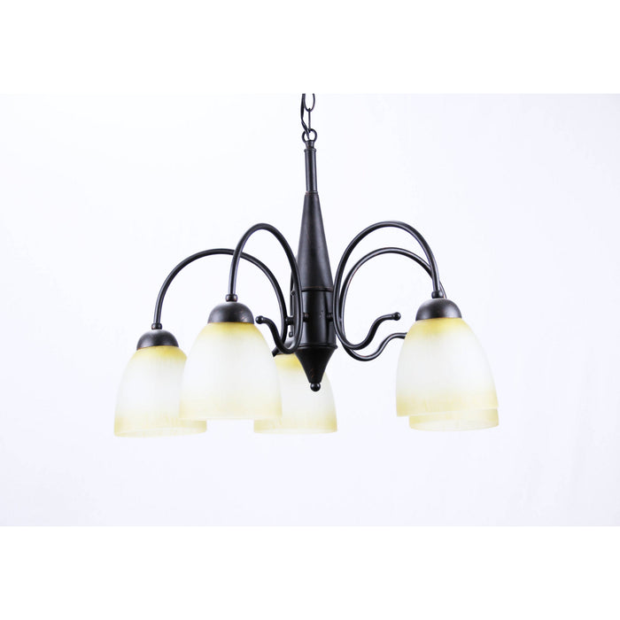 Lámpara Techo Negro 5L E27 60W