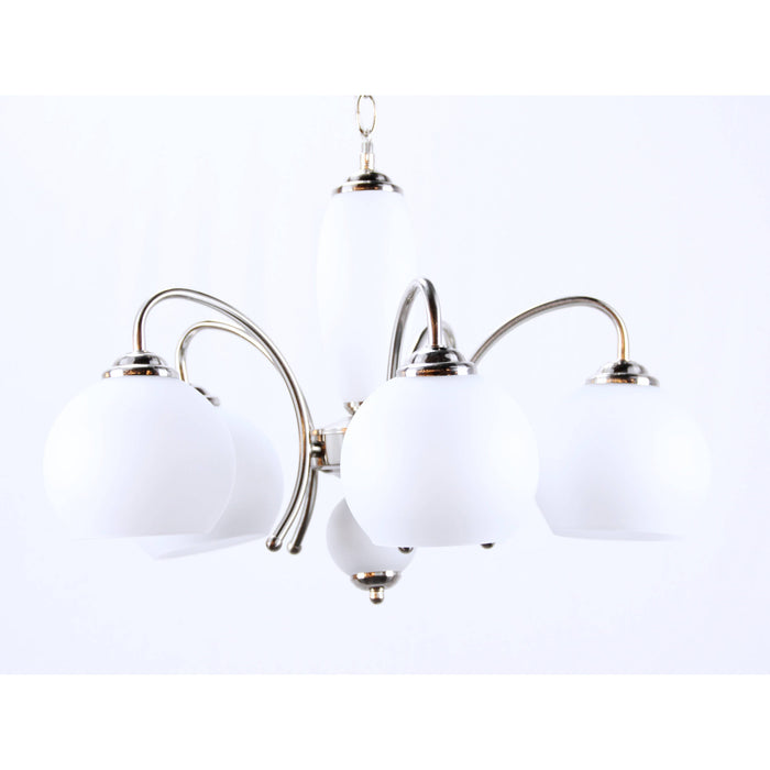 LAMP. TECHO NÍQUEL SATINADO 5L E27 60W