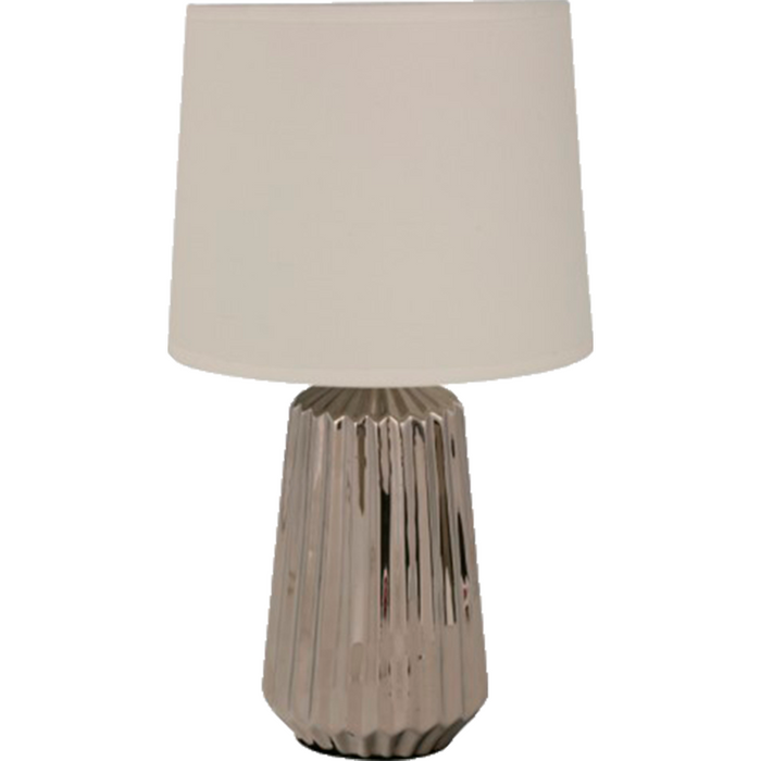 Lámpara Mesa Plateado 1L E27 60W