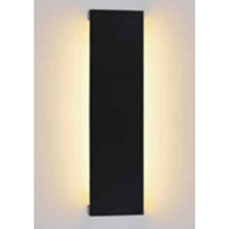 LAMP. LED EXT. DE PARED NEGRO 10W 100-240V 3000K