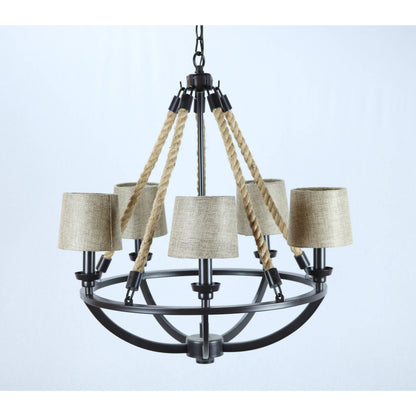 Lámpara Colgante Bronce 5L E14 60W