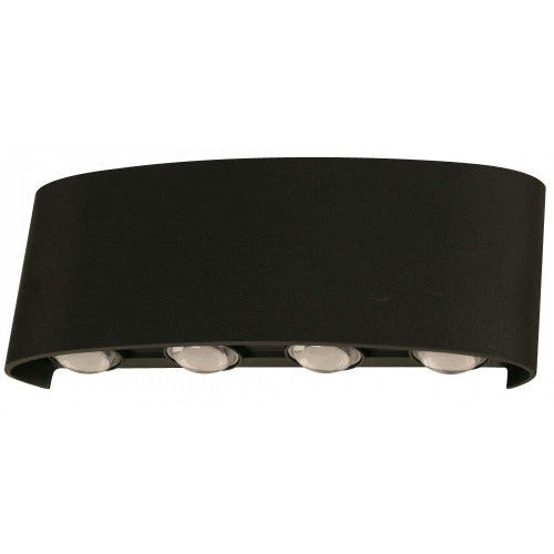 LAMP. LED PARED NEGRO 1L 7W 100-240V 3000K