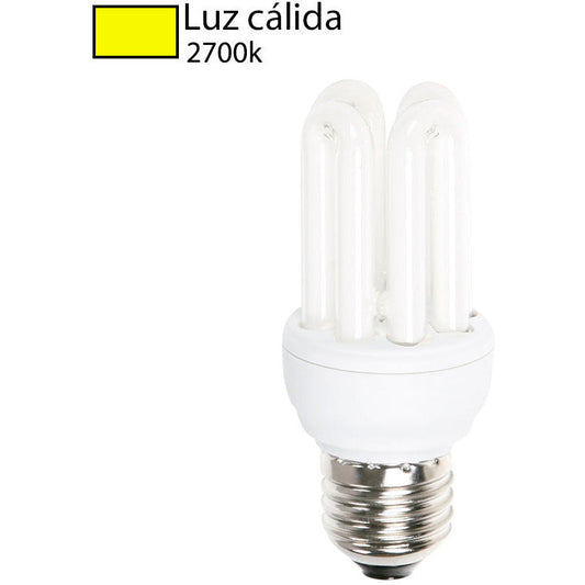 BOMBILLO CFL 4U E27 11W 2700K