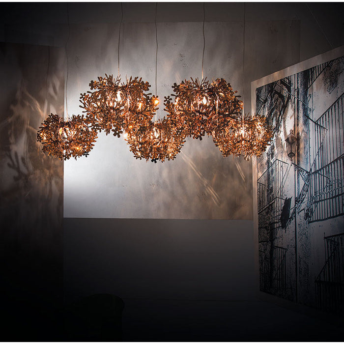 LAMP. MINI COLGANTE FIORELLA COBRE 1L E27 12W