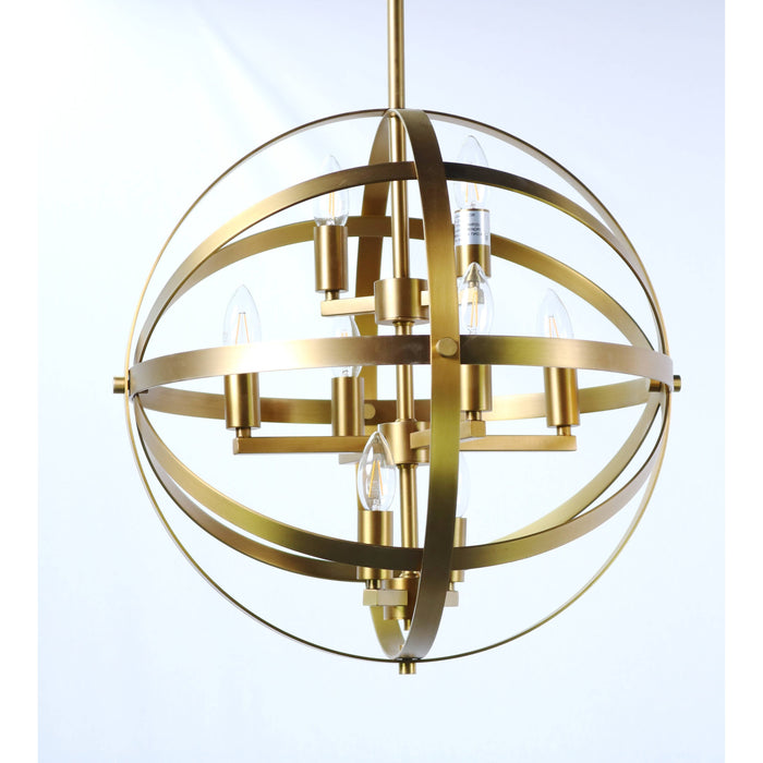 LAMP. TECHO DORADO 8L E14 40W