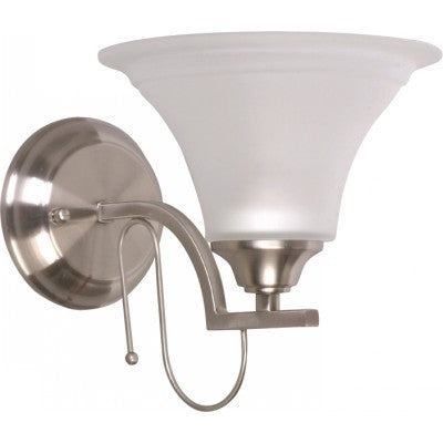 LAMP. PARED NÍQUEL SATINADO 1L E27 60W