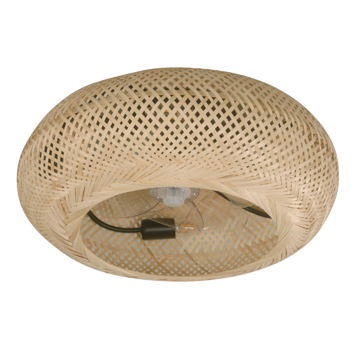 VENTILADOR DE TECHO RATTAN 12" DC E27 4L 40W CONTROL REMOTO