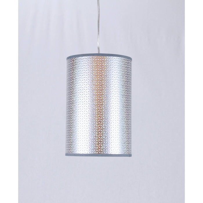 LAMP. COLGANTE PLATEADO 1L E27 60W