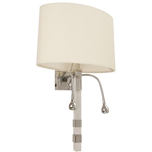 LAMP. PARED CROMO 1L E27 60W (INCLUYE 2L LED 3W 3000K)